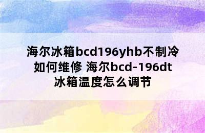 海尔冰箱bcd196yhb不制冷如何维修 海尔bcd-196dt冰箱温度怎么调节